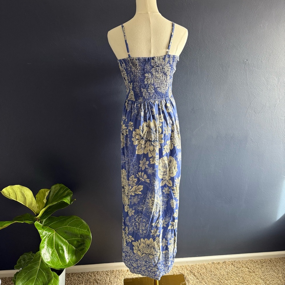 Angie Blue Floral Maxi Dress - Size Large - Picture 2 of 3